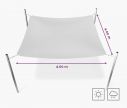 Pravokutno jedro za sjenilo 400 x 400 cm – vodootporno – bijelo I W2P